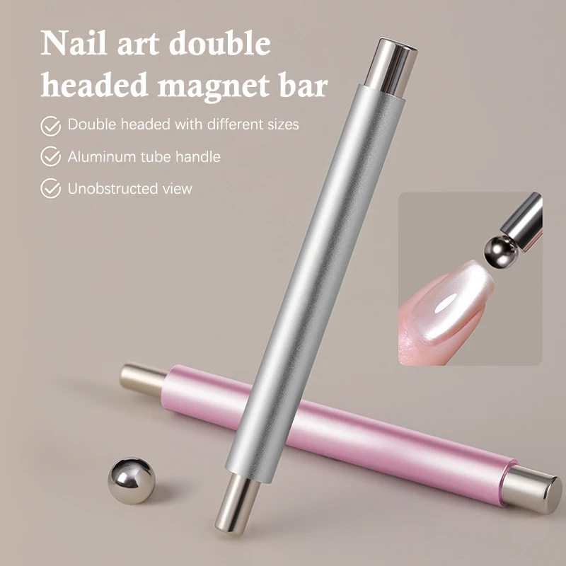 Bâtons magnétiques puissants à Double tête pour vernis à ongles, outil magnétique œil de chat, stylos pour Nail Art, pour bricolage, Salon, Studio ou maison
