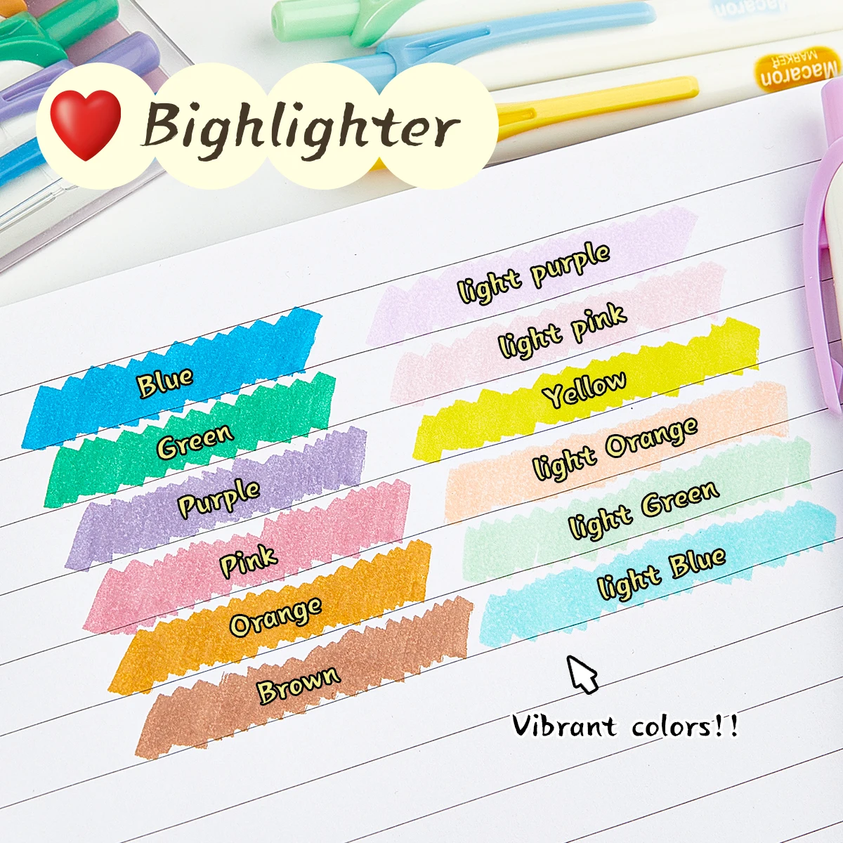 6 Colors Aesthetic Morandi Highlighter Pen Set Retractable Mild Liner Marker for Scrapbooking Diary Stationery Gift School