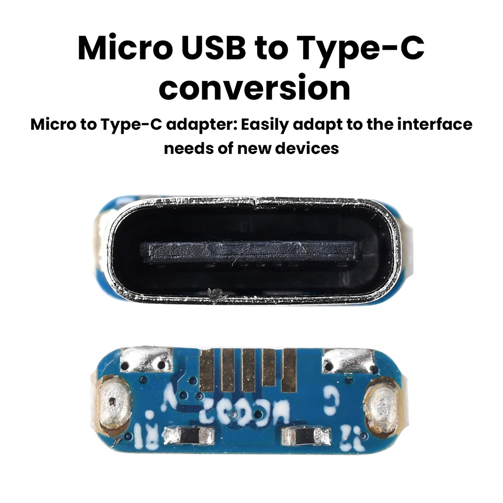 

5Pcs Micro USB to Type-C Adapter Board Data Transfer Support Charging USB 2.0 Adapter DIY Repair Adapte Modification Accessories