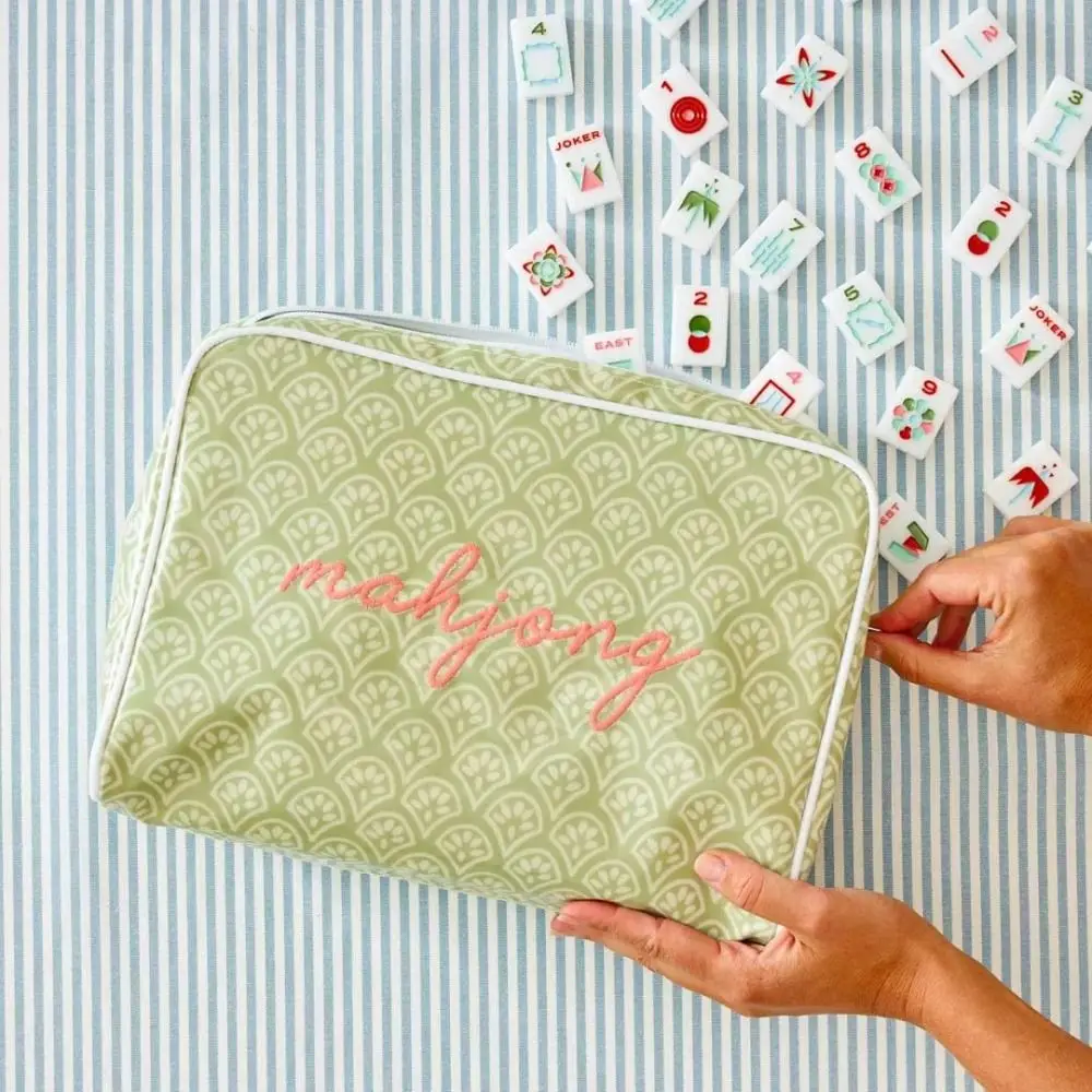 Polyester PVC Cosmetic Bag Double-layer Color-printed Makeup Organizer Large Capacity Waterproof Cosmetic Storage Bag