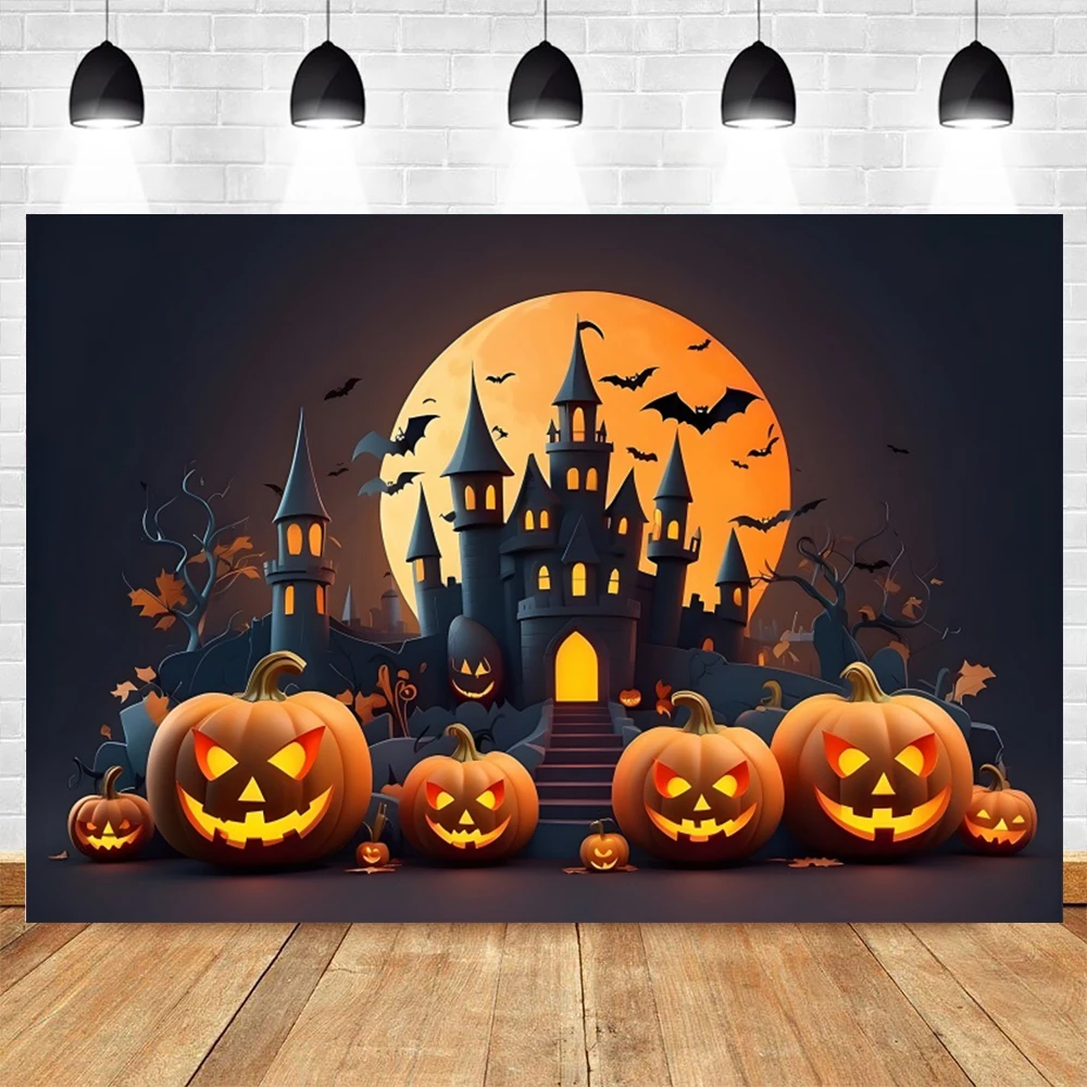 خلفية فوانيس اليقطين الشريرة للهالوين ، صورة أطفال رضع ، تصوير حفلات عائلية ، لافتة ديكور خلفية ، مستلزمات استوديو الصور