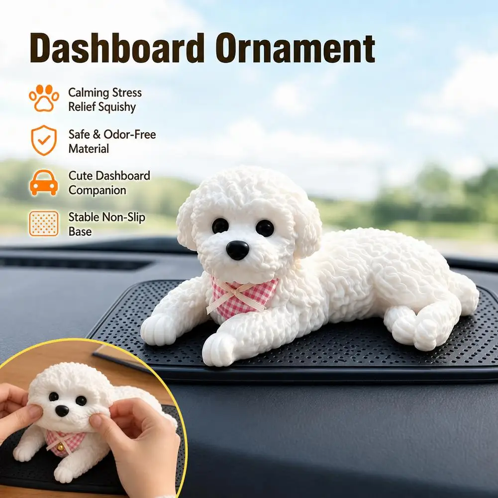 Simulation Teddy Dog Pendant Pinch Fun Cute Pet Puppy Pendant Toy Personalized Car Central Control Pendant
