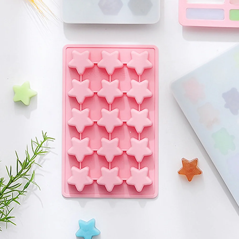 

2Pcs Ice Cube Tray Silicone Star Shaped Mold for Whiskey Cocktails Freezer Safe Bpa Free Easy Release Non Stick Flexible