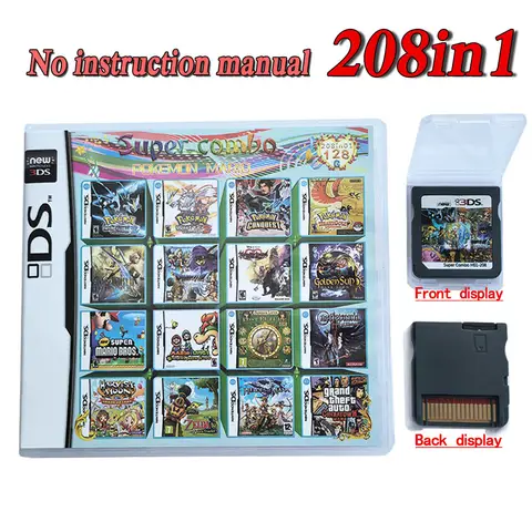 Pokemon-23 in 1 Compilation DS NDS 3DS 3DS NDSL Game Cartridge Card Video Game Handheld Player Game Card (R4 card)