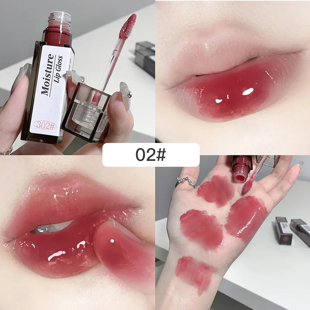 Gege Bear Moisture Lip Gloss Transparent Premium Tube Long Last Non Sticky Glass Vegan Tinted Lip Gloss