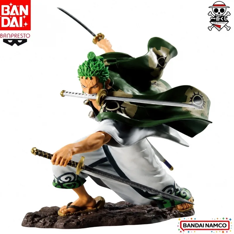 

In Stock Bandai Original Ichiban Kuji One Piece Roronoa Zoro Action Figure Model Doll Brand New Boxed Anime Characters Toys