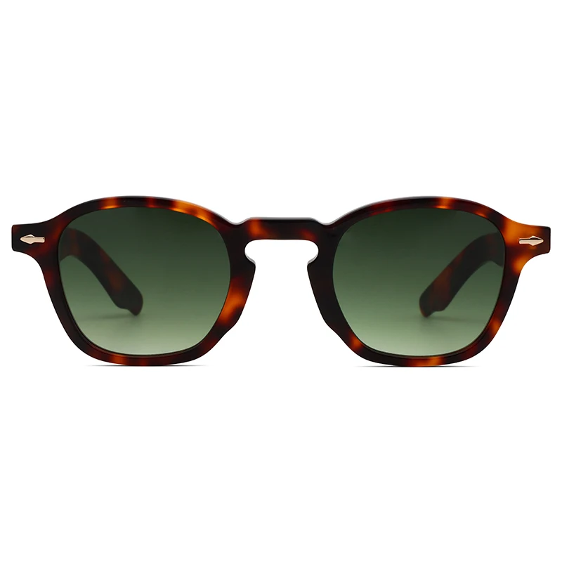 ChicOptix Fashion Tortoise-shell Sunglasses for Men and Women Retro Rivet Square Acetate Oval Sunglasses UV400 Anti-glare