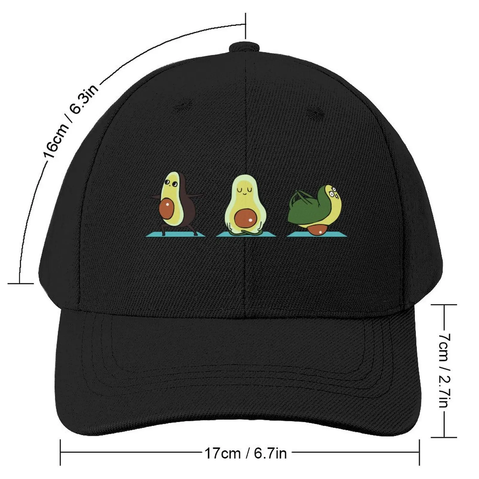 Avocado Yoga Baseball Cap Rave Anime Kids Hat Women's Beach Men's