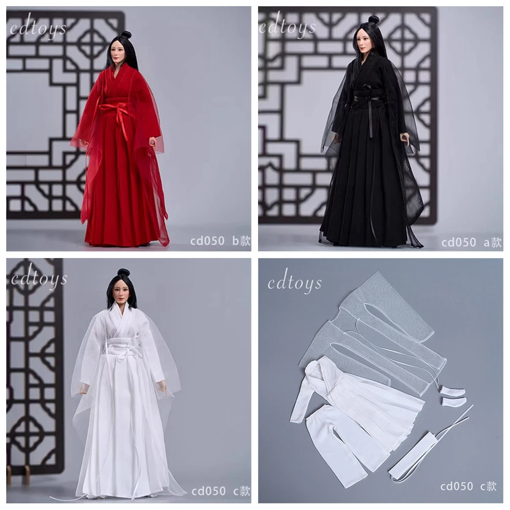 

cdtoys cd050 1/6 длинное платье масштаб 1/6 женская древняя юбка ханьфу модель одежды F 30 см фигурка солдата