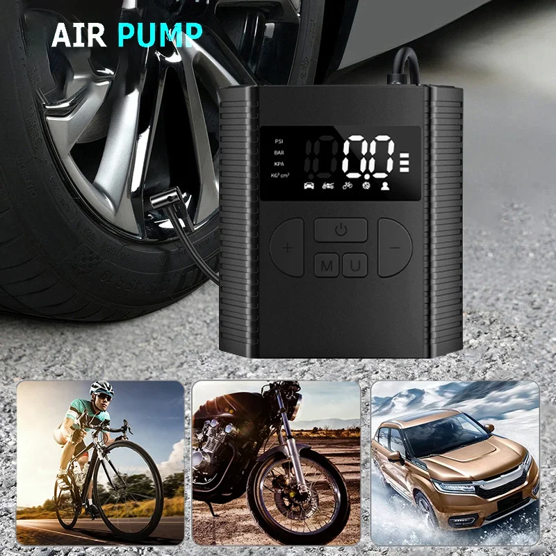 

Беспроводной портативный воздушный насос для автомобиля, электрический портативный инжектор с несколькими режимами накачки давления