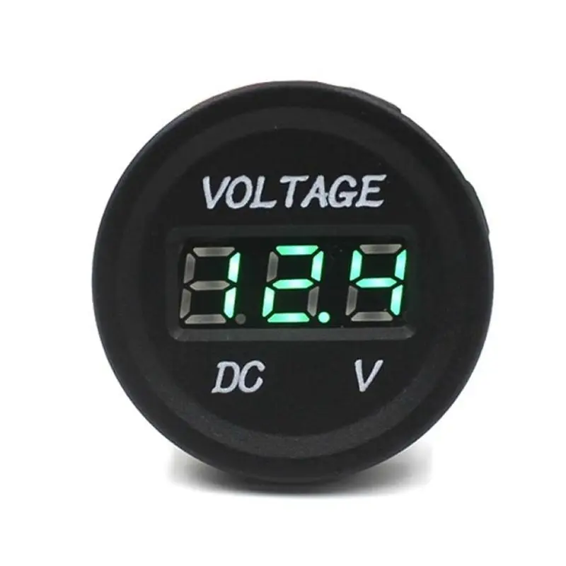 3X Car Motorcycle Waterproof LED Digital Display Voltmeter 12V-24V DC (Green)-L94A