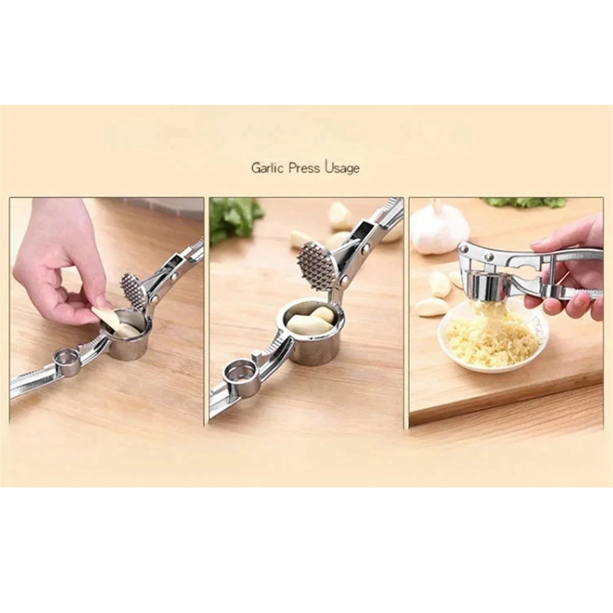 HHTL 2pcs Multi-Functional Garlic Press and Ginger Crusher Kitchen Tool Set