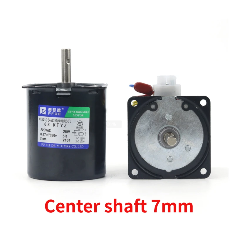 68KTYZ 28W AC 220V Permanent Magnet Synchronous Gear Motor Positive and Negative Micro Low Speed Multi-speed Large Torque Motor