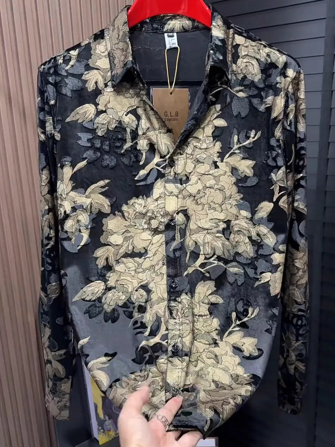 

Мужская вельветовая рубашка с цветочной вышивкой на осень-зиму, универсальная, модная, повседневная, не требующая глажки