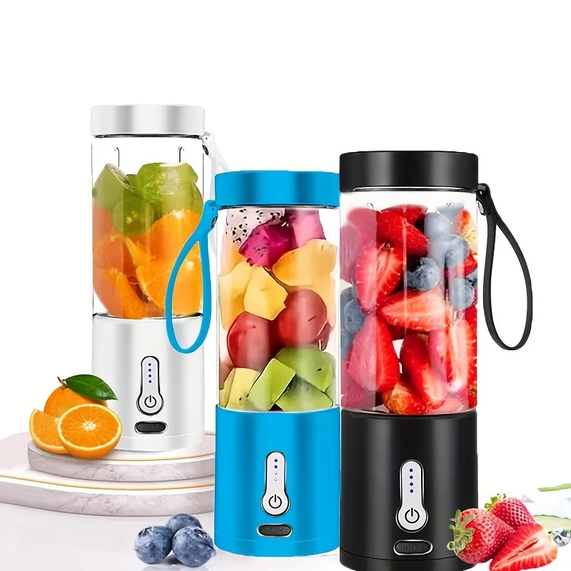 530ml Portable  Juicer with 6 Blades and USB Charging - Make Fresh Smoothies Anywhere!