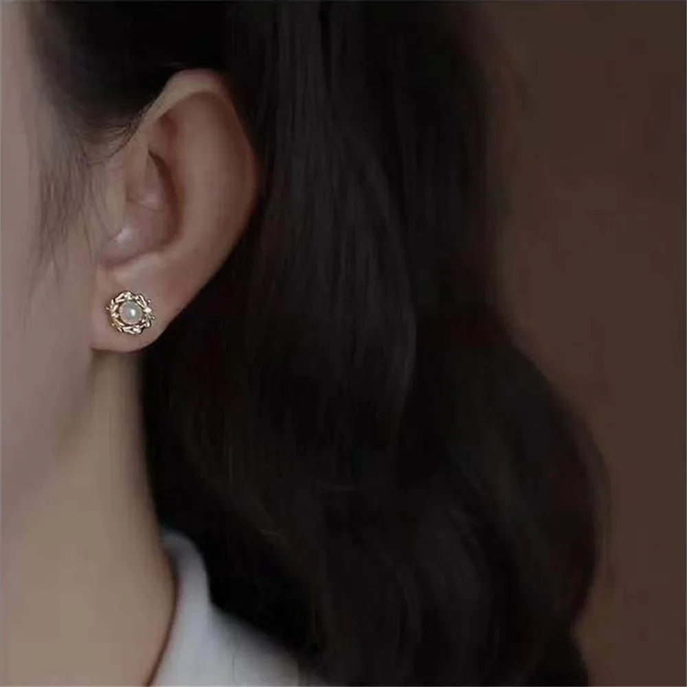 925 Stamped Alloy Gold Plating Pearl Earrings Setting DIY Jewelry Findings, Craft Supplies Handmade Earrings Accessory No Pearl
