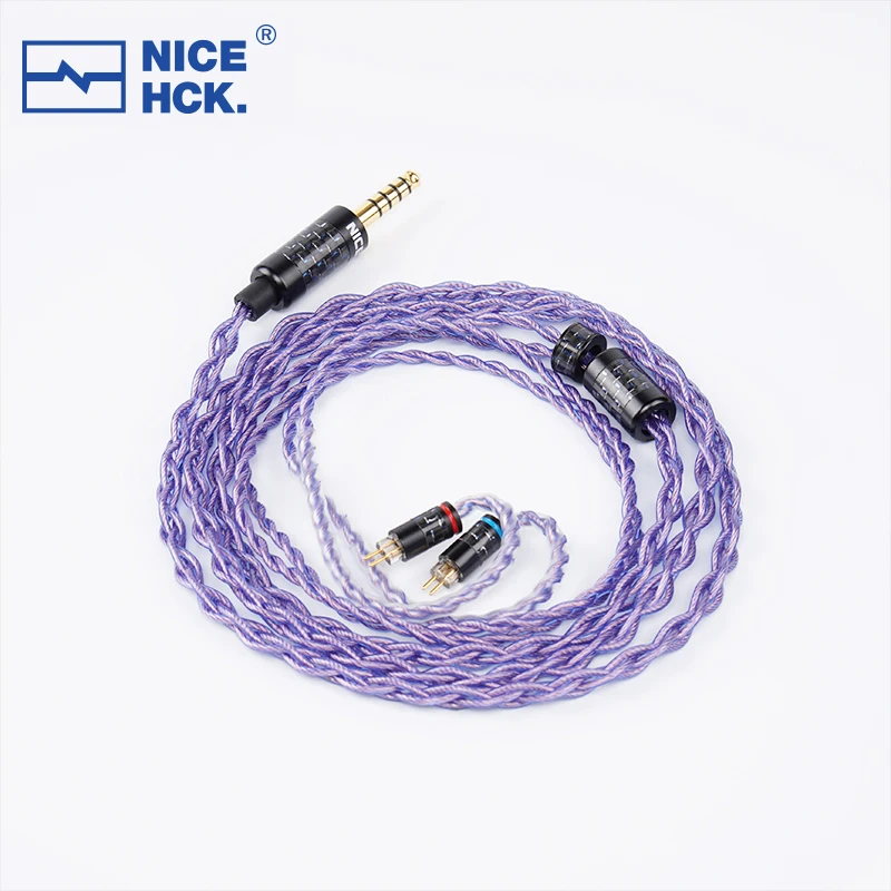 NICEHCK SpaceAuAg Gold Silver Alloy+Imported Alloy Copper HIFI Replace IEM Cable 3.5/2.5/4.4mm MMCX/2Pin for SUPERIOR Rinko 4U