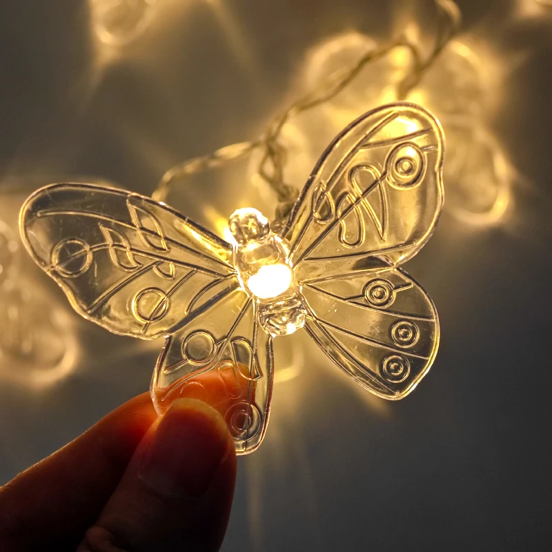 1-10M LED Butterfly Lights String LED Fairy lights Wedding birthday Party Room garden butterfly led decoration light