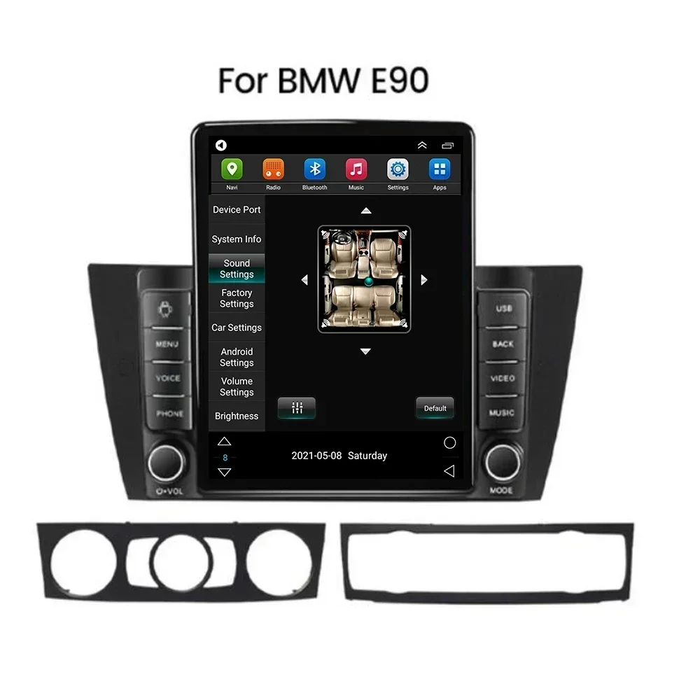 Autoradio Android, 8 cœurs, navigation GPS, stéréo, 5G, lecteur pour voiture BMW Série 3, E90, E91, E92, E93 (2005-2013)