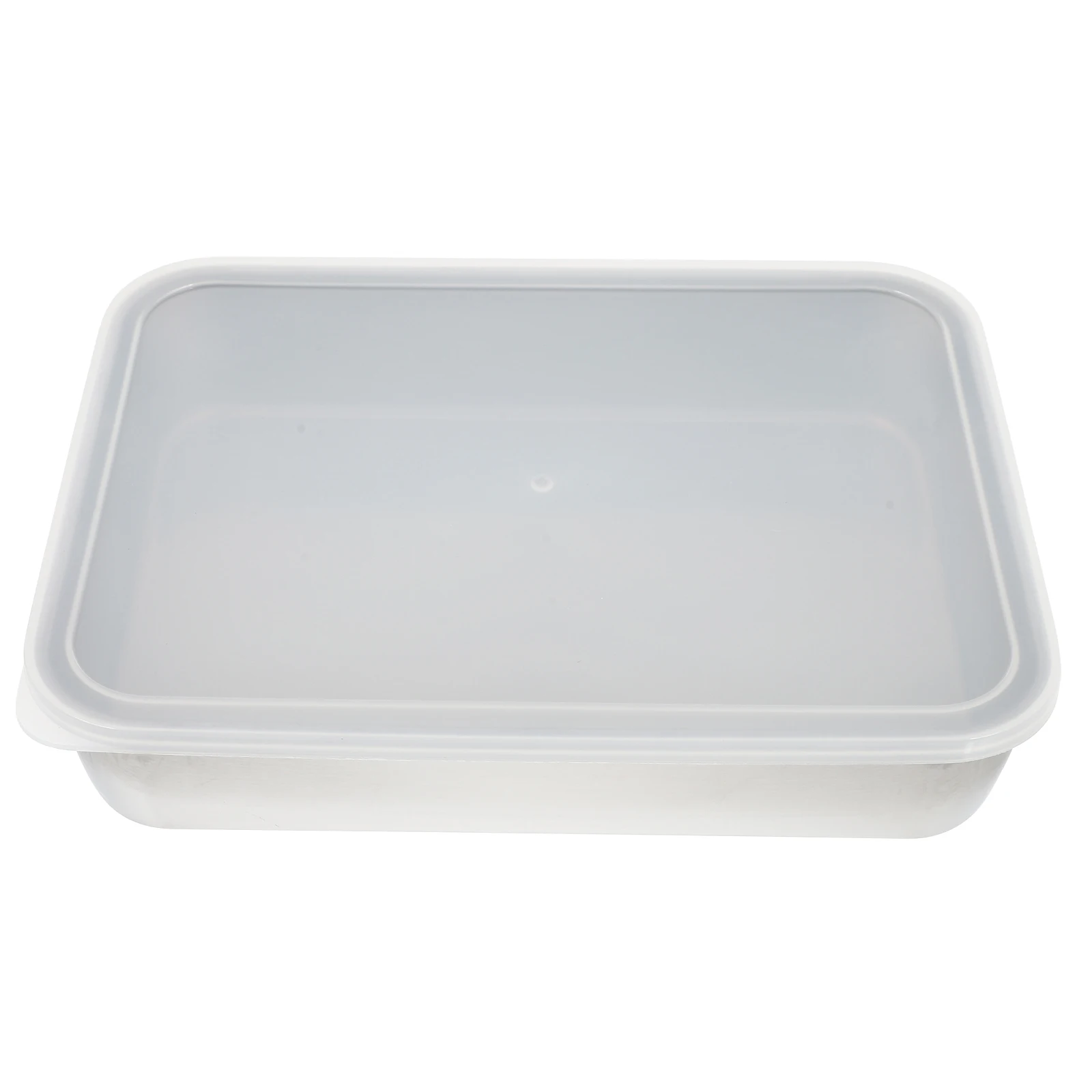 

1 set Baking Box Cake Bread Stainless Roasting Tray Stackable Heat Resistant Vegetable Fruit Storage Container