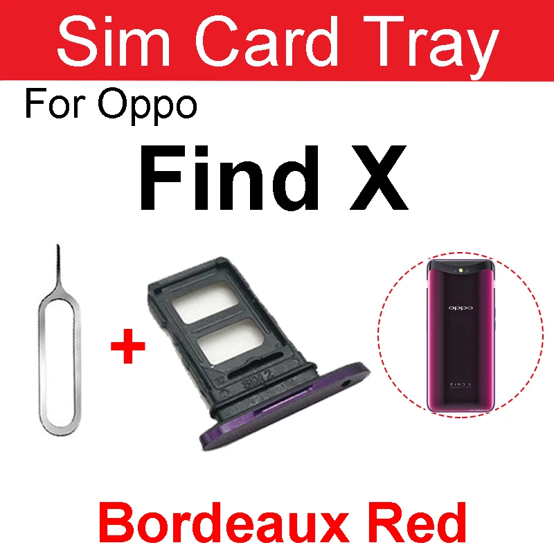 SIM Card Tray For OPPO Find X X2 X3 Pro X3 X2 Lite Sim Card Slot Holder   Card Adapter Replacement Parts