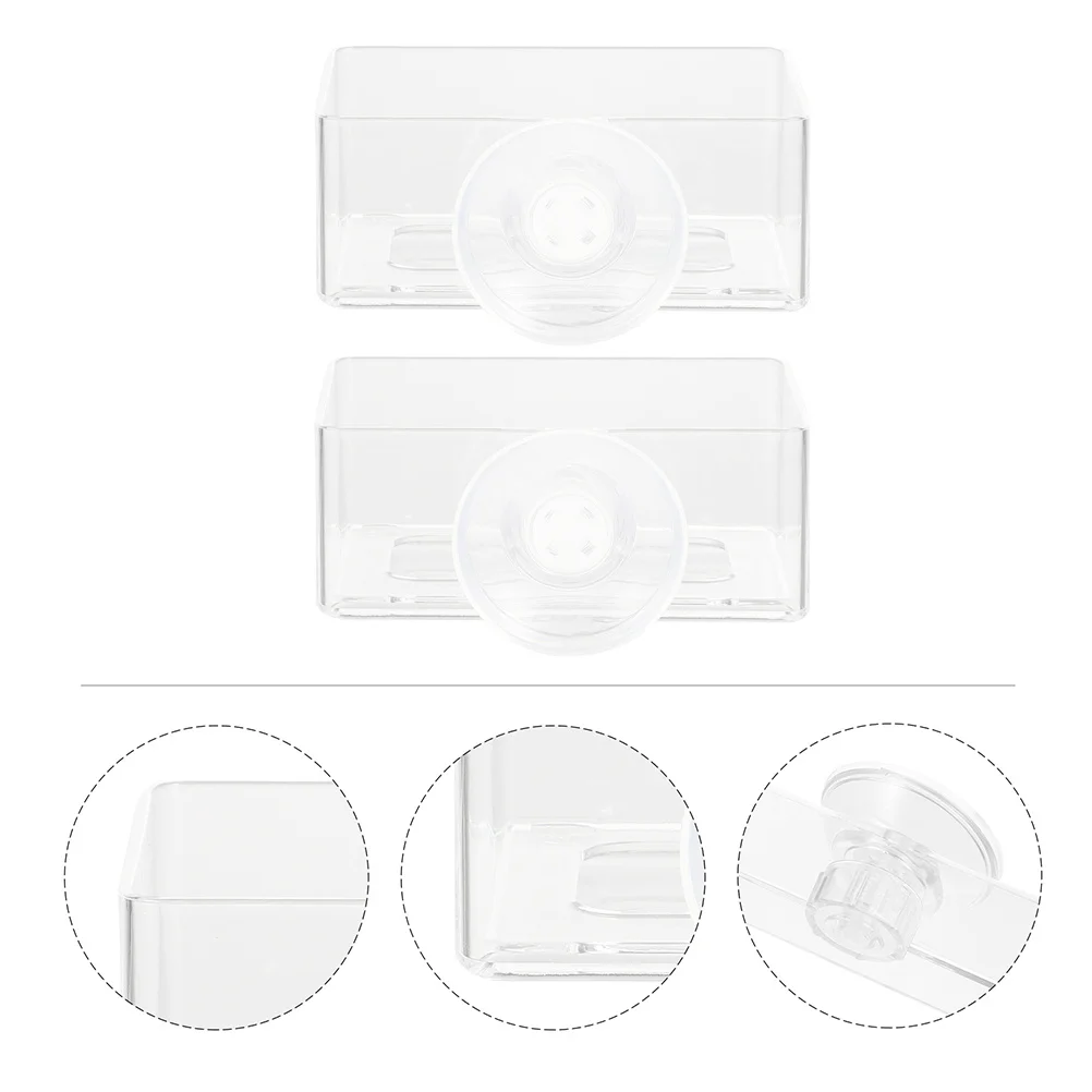 

2pcs Acrylic Feeding Ring Transparent Aquarium Feeder For Fish Tank Tropical Fish Feeding Tool Suction Cup Feeders