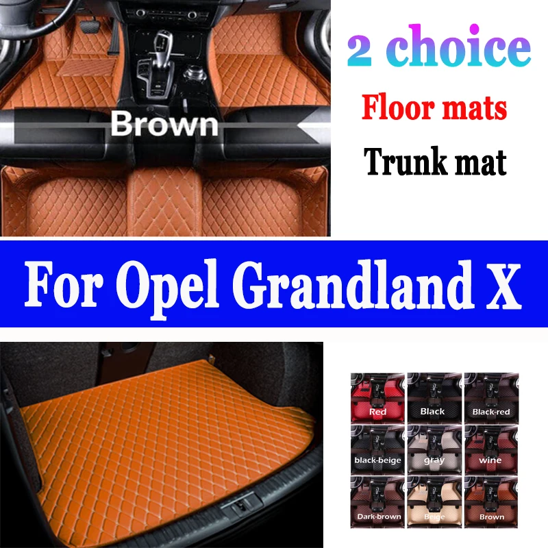 Für Opel Grandland X 2017~2022 Teppich Anti-Schmutz-Matte Komplettset Autoteppich Fußmatten Auto-Zubehör