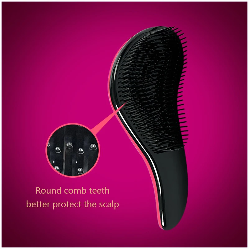 CALIYI Mango Smooth Hair Comb Brush TT Comb Professional Massage Brush Paddle Detangling Brush for Wet Dry Curly Thick Hair