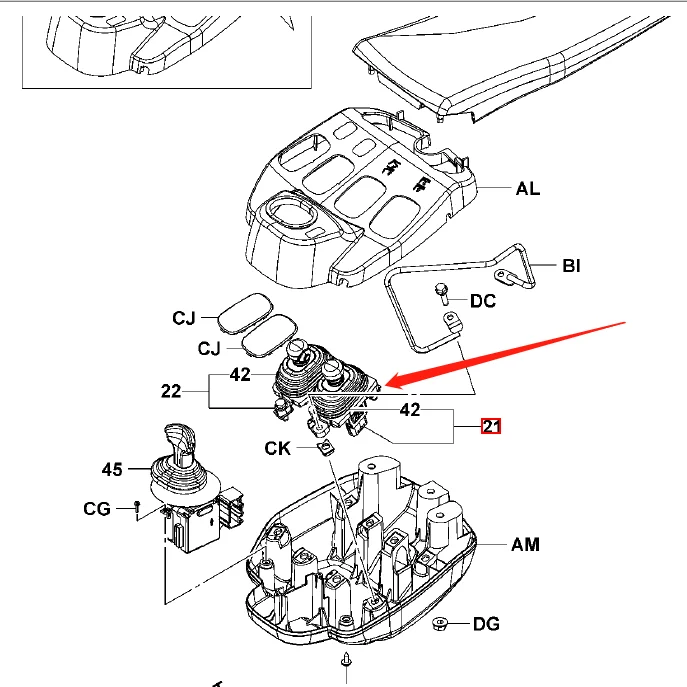 Forklift Spare Parts Joystick Used for Toyota 8FB/8FBN/8FBE/8FD/8FG10-30 with OEM 67810-11322-71