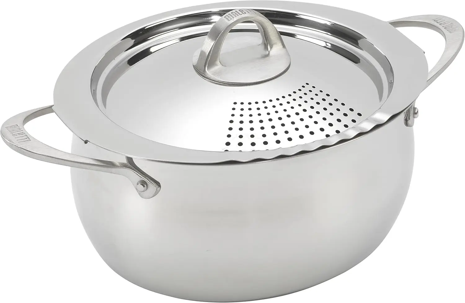 

6-Quart Nonstick Aluminum Pasta Pot with Strainer Lid and Cool Handles, PFOA-Free Oval Cooking Pot