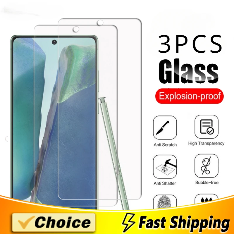 3Pcs Protective Tempered Glass For Samsung Note 20 Note20 Pro Note10 Lite X cover5 Pro C8 9Pro Phone Screen Protector Cover Film