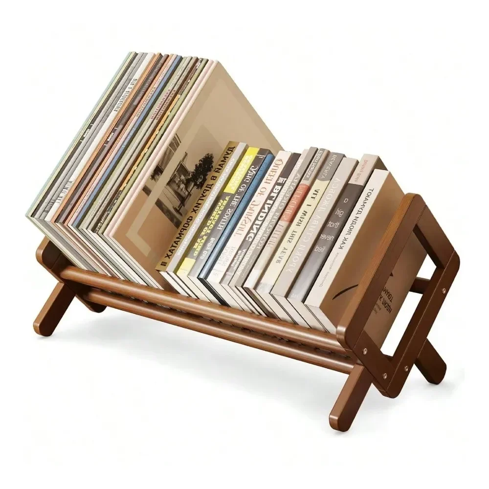 

Office StorageDesktop Bookshelf Bamboo Desk Bookshelf Retro Brown Book Rack Shelf Organizer Stable Bookshelves Storage Tabletop