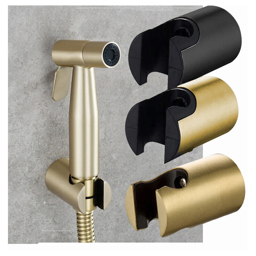 Toilet Shower Sprayer Holder For Hand-held Shower Head And Bidet Wall Mounted Showerhead Bracket Black Gold Bathroom Accessories