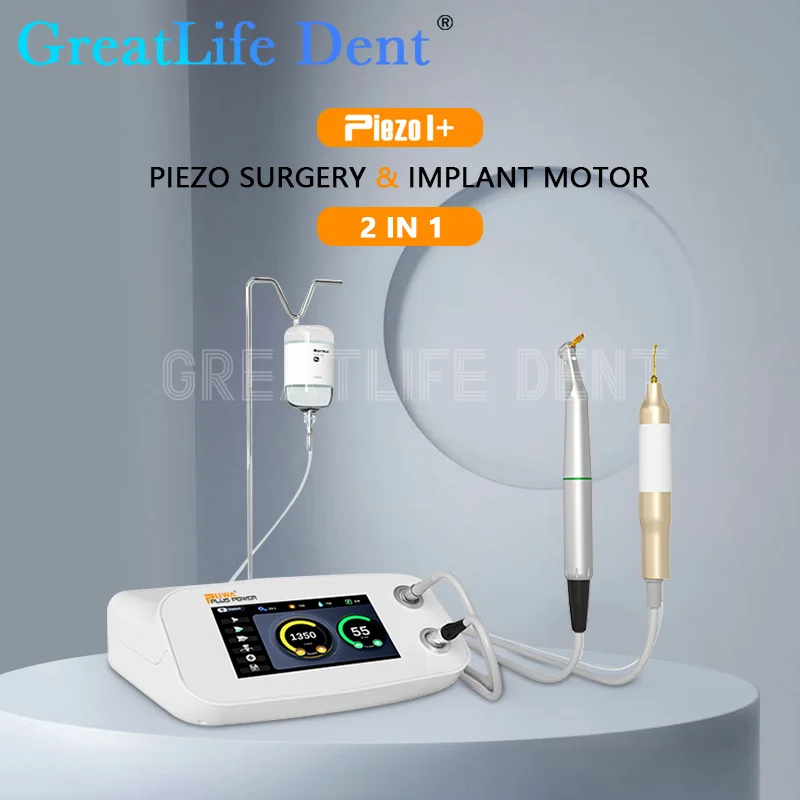 GreatLife Dent Dental Piezo Chirurgia i Implant Silnik 2 w 1 SURGIC TOUCH Wiercenie chirurgiczne Piezosurgery Przecinarka do kości Urządzenie do