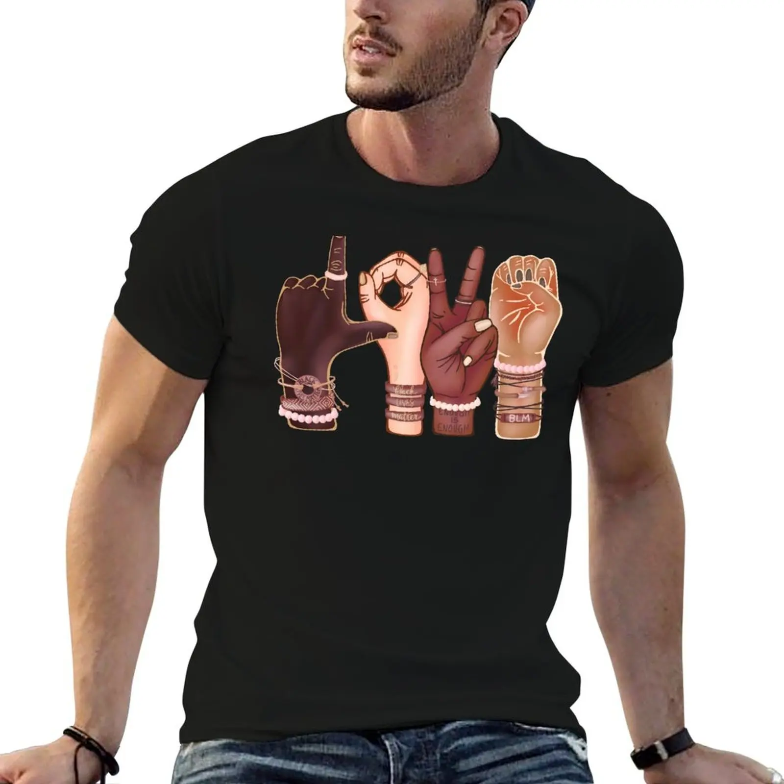 BLM Sign Language LOVE T-Shirt Performance Dry Fit T-Shirt