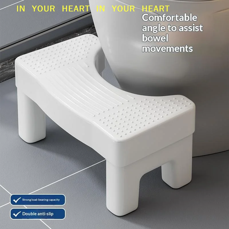 【X】Toilet Squat Stool Anti-Slip Stable Plastic Relieves Hemorrhoid Discomfort for Adults Kids Home Bathroom