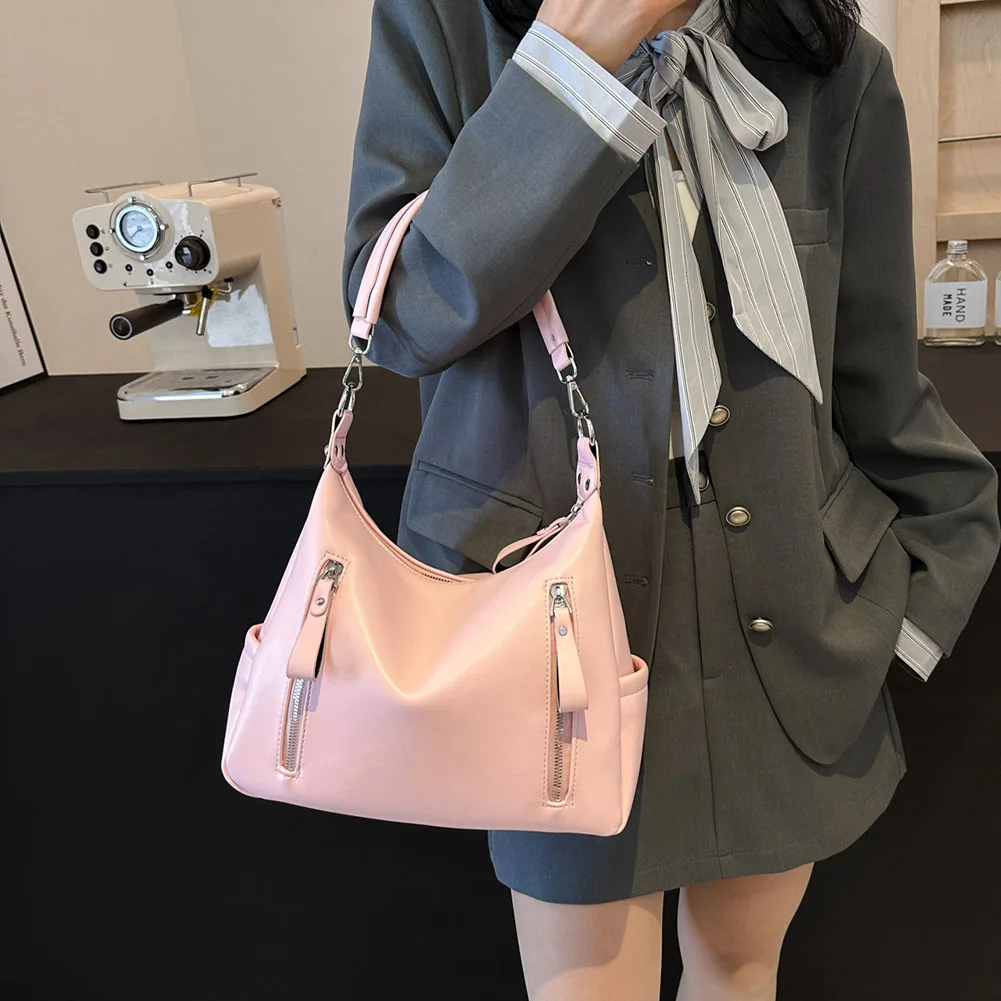 

Women Retro Crossbody Bag PU Leather Vintage Shoulder Bag Detachable Strap Fashion Tote Handbag Female Daily Dating Bag