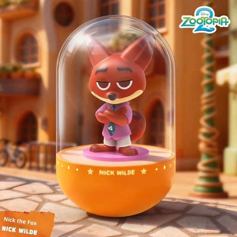 Caja ciega de luz nocturna Zootopia 2,0, estatuilla coleccionable temática de película, artículo de exhibición Judy Niki Fox Nick, juguete, regalo sorpresa de moda