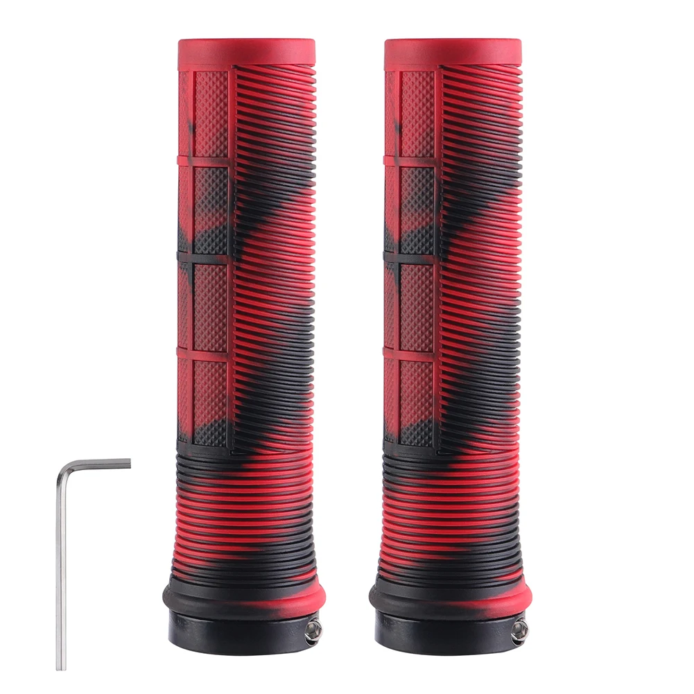 

Bike Handlebar Grips Anti-Slip MTB Mountain Bike Handlebar Cover Shock Absorbing TPR Cycling Grips for 22.2mm Handlebar