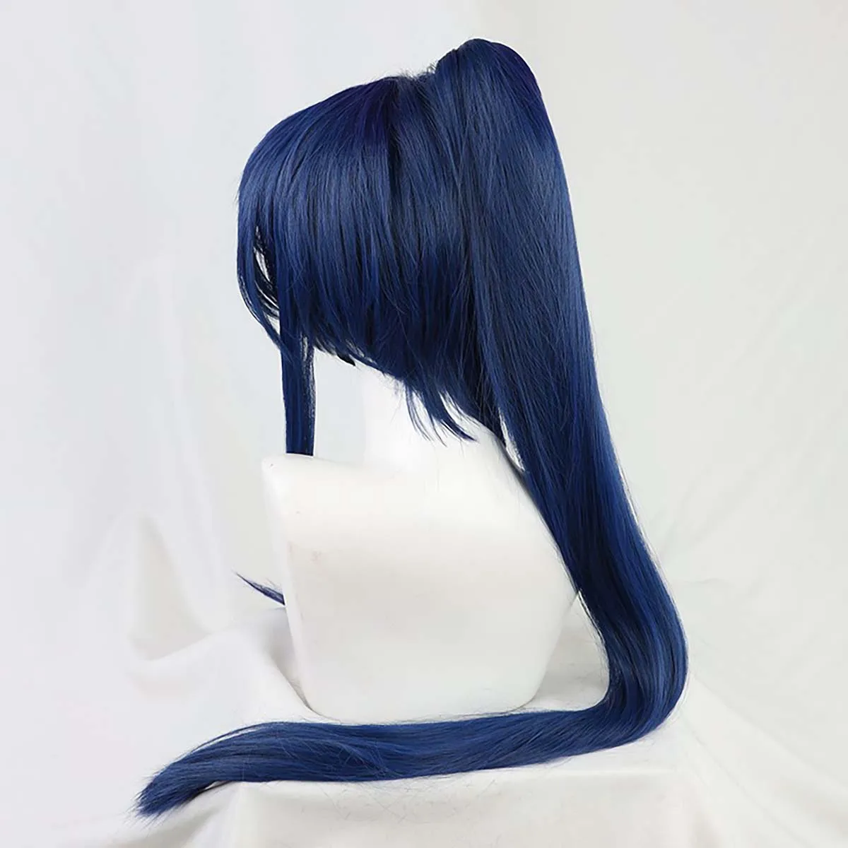 Men Promise of Wizard Oz Cosplay Wig Dark Blue Long High Ponytail Hair Heat Resistant Synthetic Hair Wig For Anime Cos