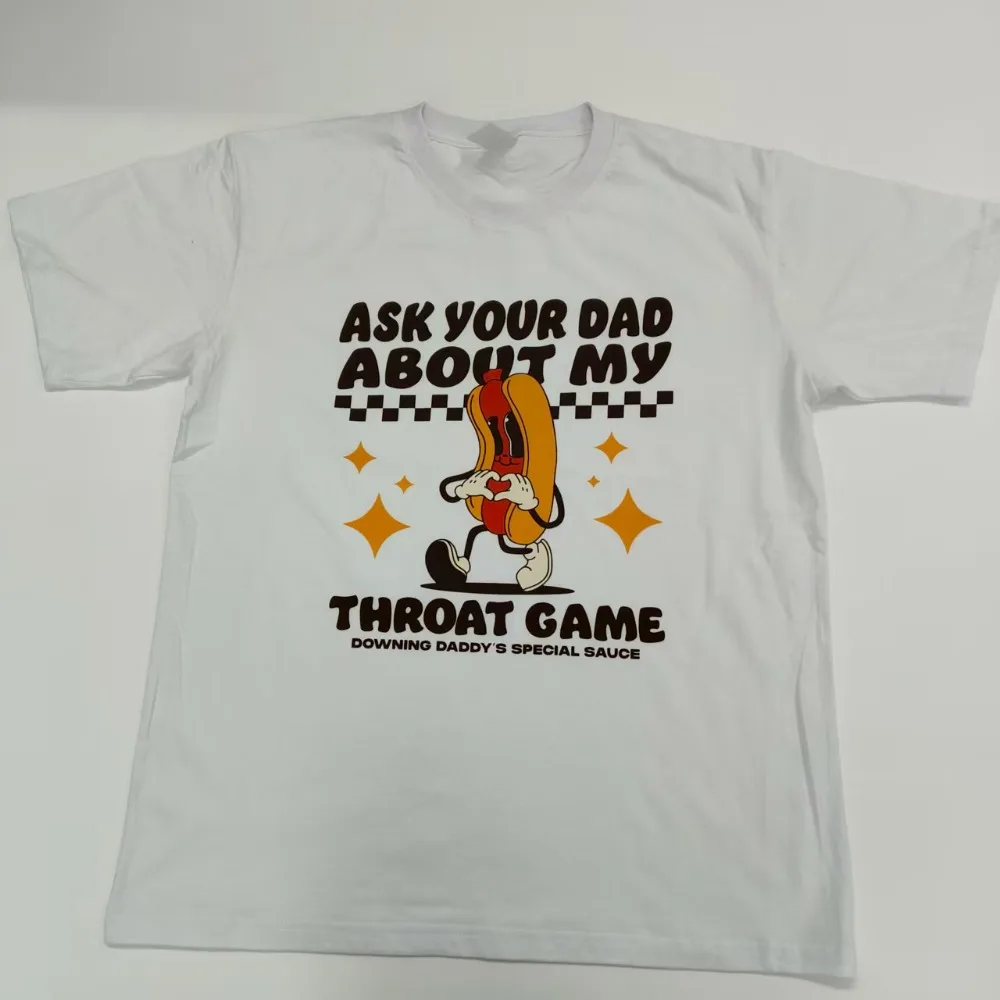 اسأل والدك عن لعبة الحلق الخاص بي قميص جريئة الكبار الفكاهة للجنسين المحملة مضحك الفتيات رحلة الكمامة هدية غير مناسبة قميص التبادل #5