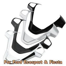 자동차 스티어링 휠 스위치 패널 스팽글 트림 스티커 Ford Ecosport 2013-2017 New Fiesta MK7 2009 - 2017 인테리어 액세서리