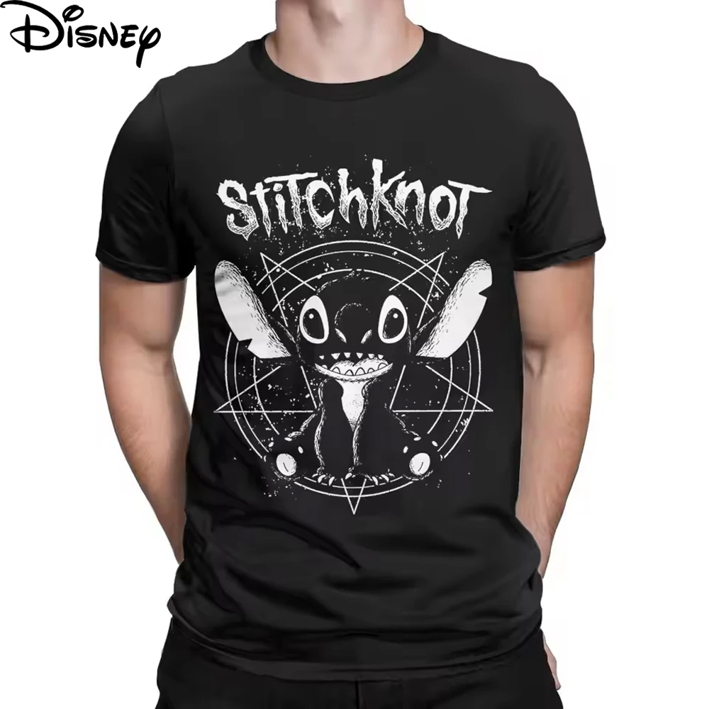 

STITCHKNOT Disney Lilo Stitch Men's T-shirt fun 3D Printing Women's Round neck Short sleeve Daily Casual Oversized T-shirt