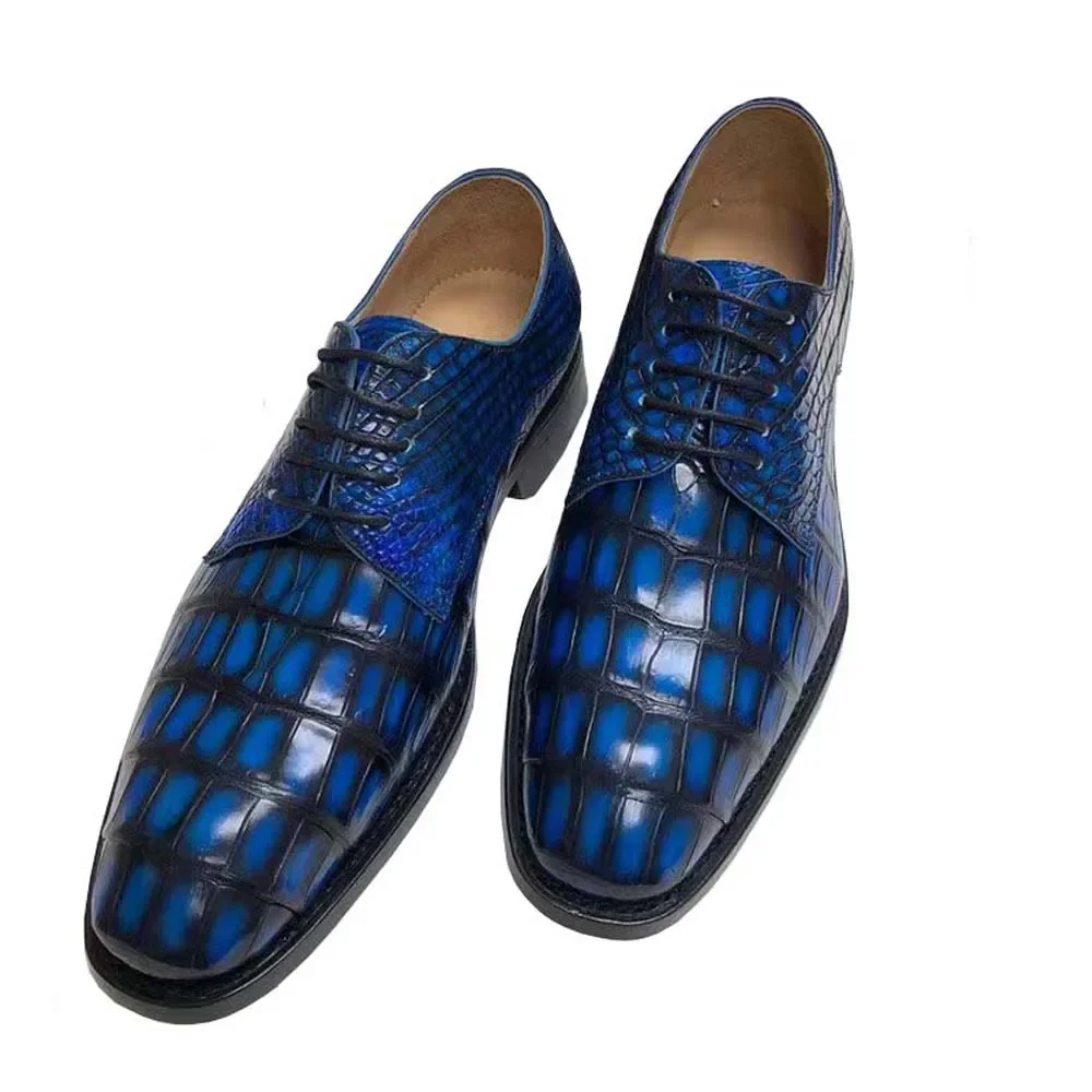 tianxingshangping  new arrival men shoes  male crocodile leather  men dress brush color men formal