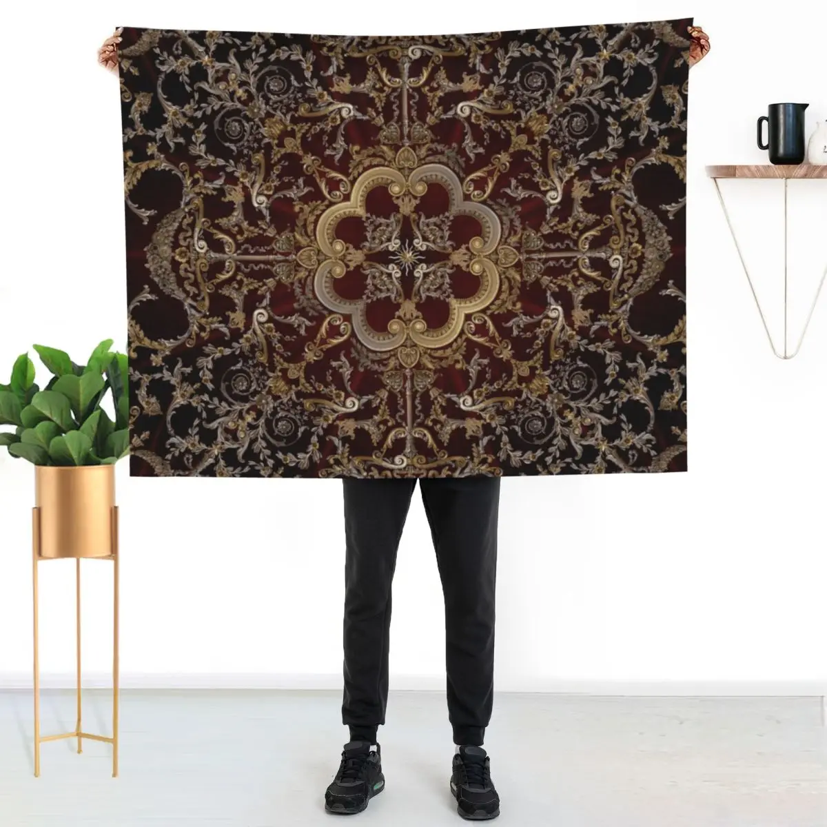 

Hibernia Bank Victorian Details Collage Throw Blanket Stylish Warm Blanket for Living Room Bedroom