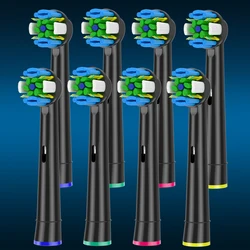 Replacement Brush Heads Compatible with Oral-B Floss Action - Pack of 4 Generic Electric Toothbrush Replacement Heads