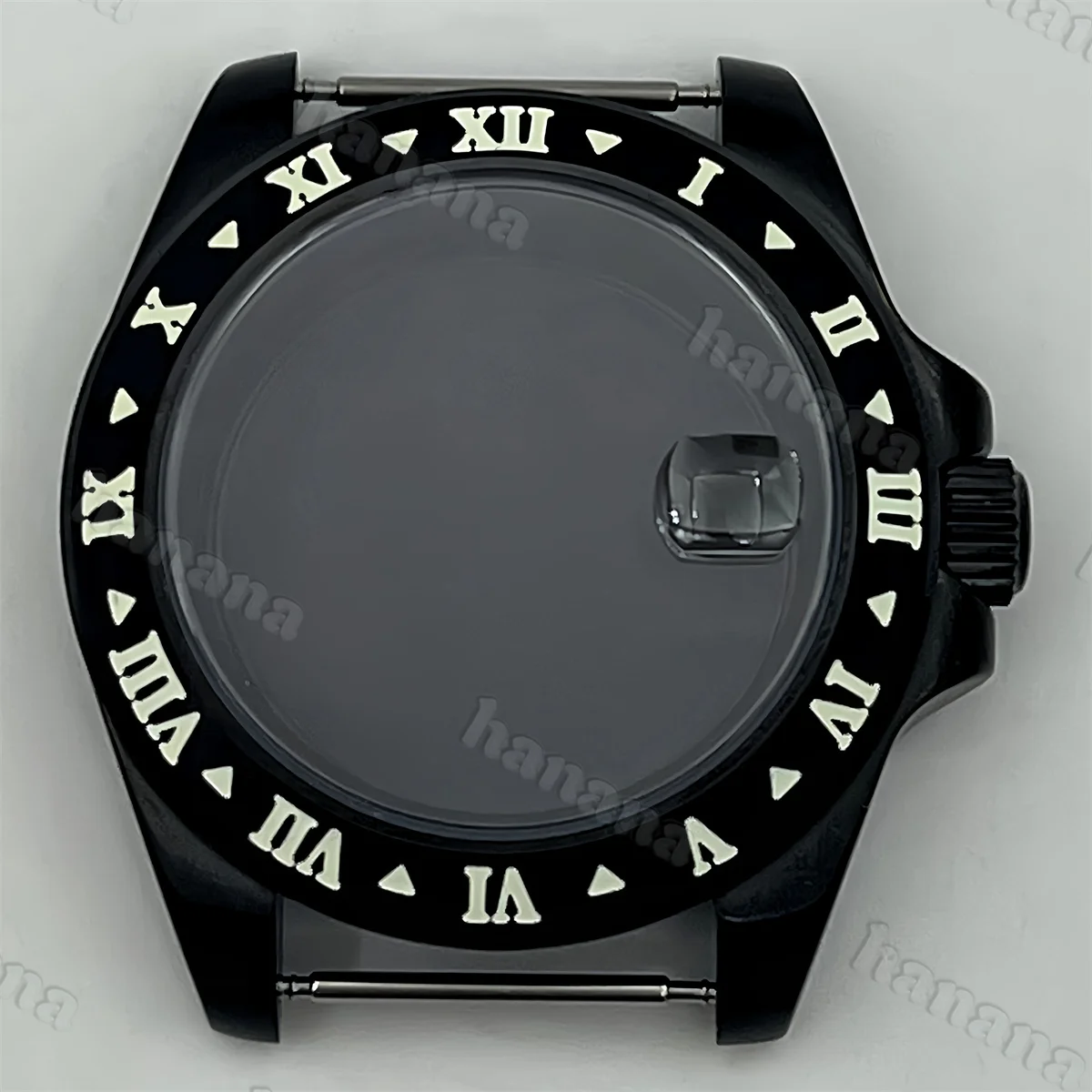 NH35 Roman Numerals Fixed Bezel Black Waterproof Luminous Case Sapphire Glass Fit NH34 35A NH36 Ronda515 ETA2824 PT5000 Movement