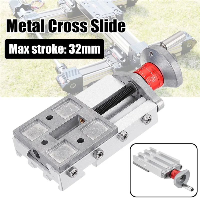 Blocco di scorrimento longitudinale con scorrimento a croce in metallo da 118 mm per mini tornio Alimentazione Asse di sollievo Y/Z Z008M Parte CNC