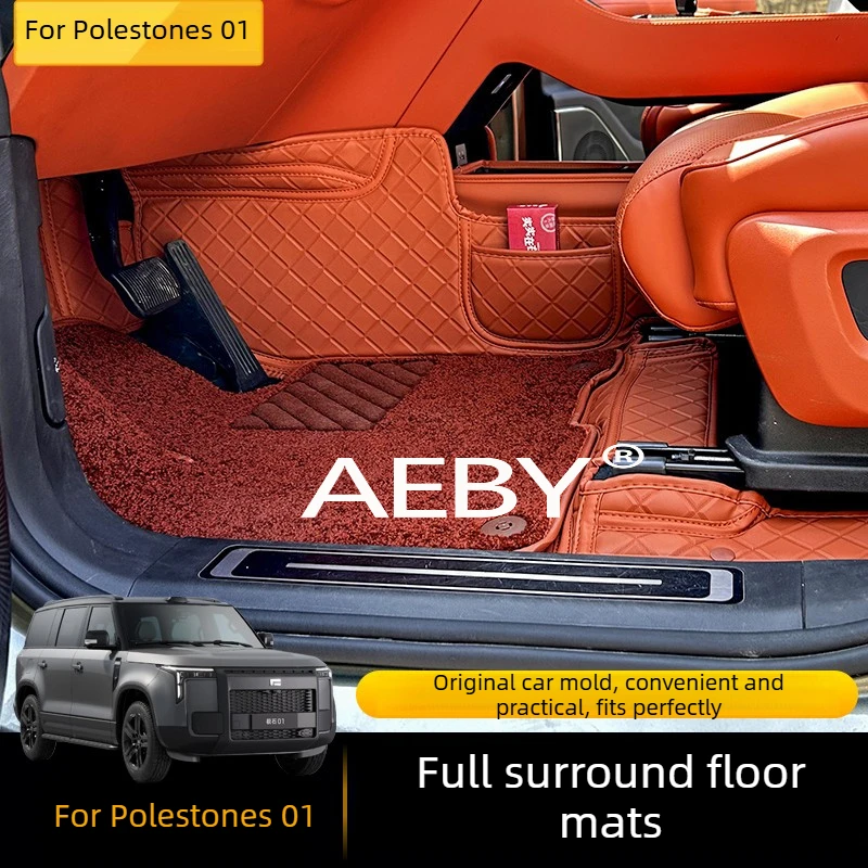 AEBY For Polestones 01 All-Weather Floor Mats,Waterproof Car Floor Mats,Full Coverage Set,Easy to Clean,Custom Fit Carpet Set