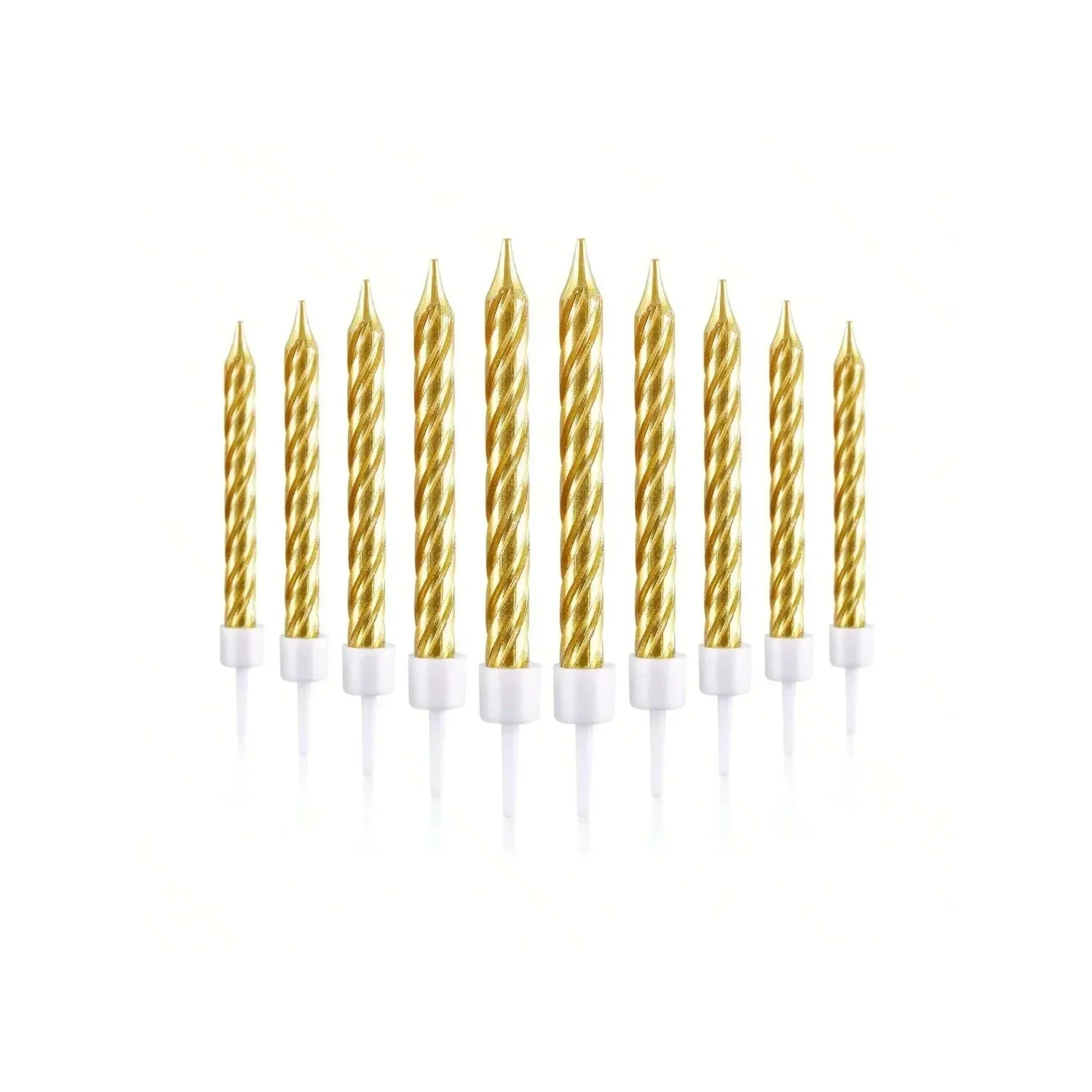 10pcs Gradient Birthday Cake Candles Perfect Christmas Wedding Theme Party  Birthday Cake Decorations